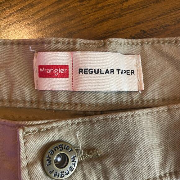 Wrangler Men's Regular Taper Cargo Pants Khaki 40x32 Stretch Cotton Blend - Picture 4 of 6